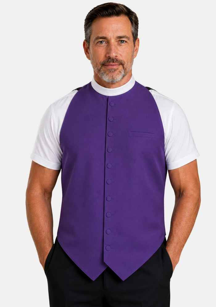 Josiah Full Collar Clergy Vest Front for Men