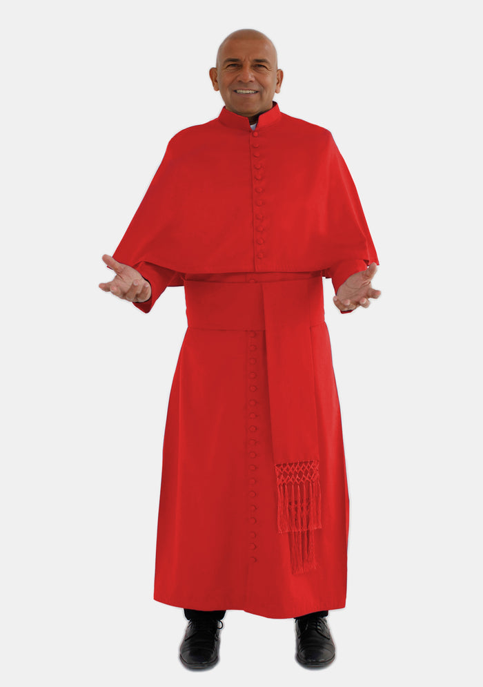 Jared Cassock for Men Red with Shoulder Cape
