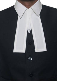 White Barrister Bands with Strings