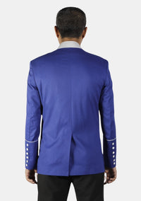 Royal Blue White Trimmed Pastor Jacket