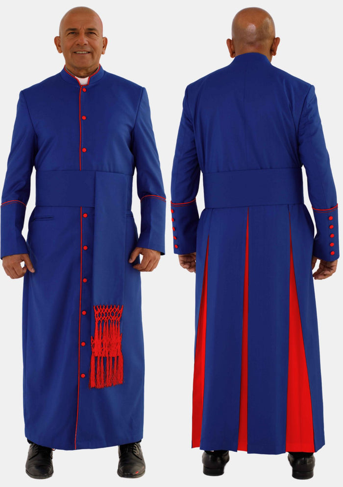 Men Royal Blue with Red Trim eClergys Robe