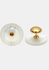 Gold Plastic Tunic Shirt Collar Studs