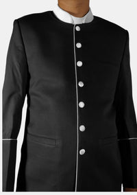 Aaron Black and Silver Clergy Jacket
