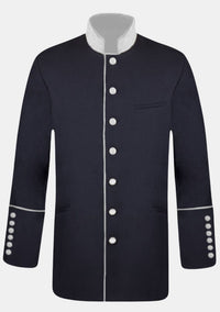 Aaron Black and Silver Clergy Jacket