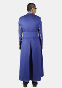 Ecclesiastical Cassock for Men Royal Blue and White