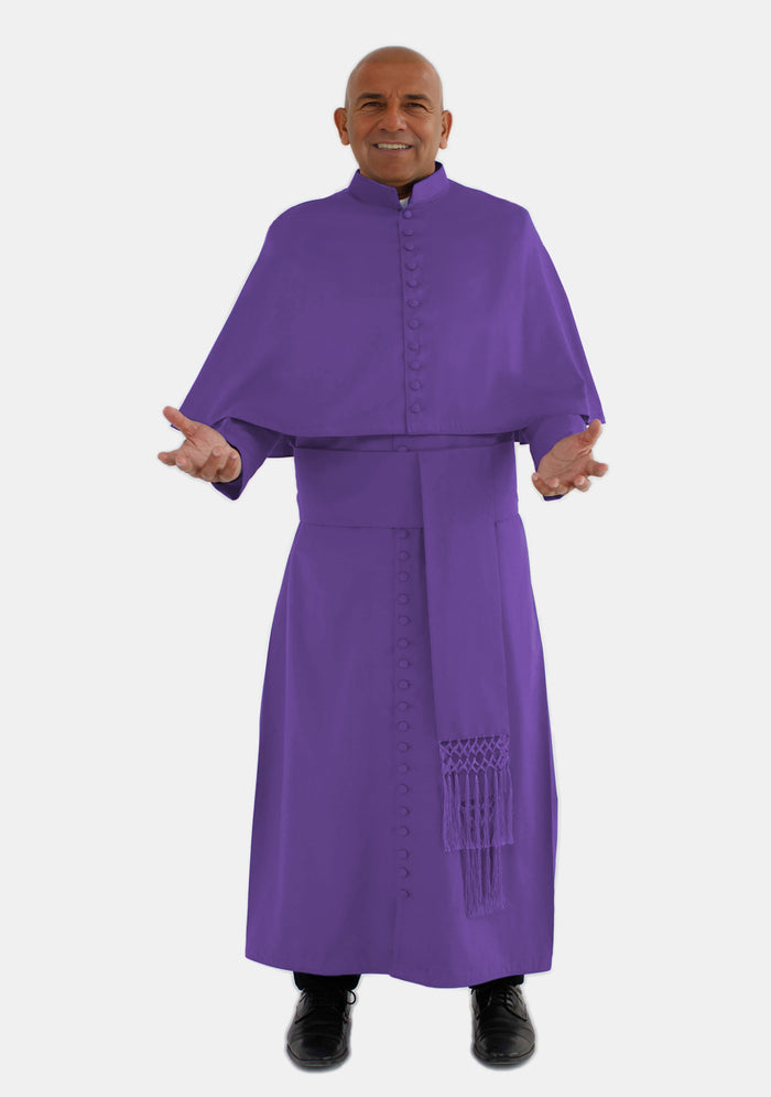 Samuel Cassock for Men Purple with Shoulder Cape
