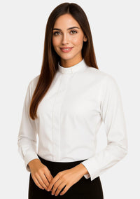 Women's Long Sleeve Tab Collar Clergy Shirts