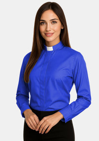 Women's Long Sleeve Tab Collar Clergy Shirts