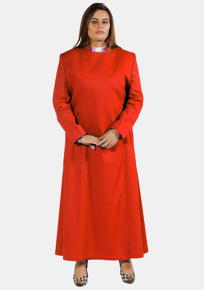 Radiant Red Anglican Cassock for Women